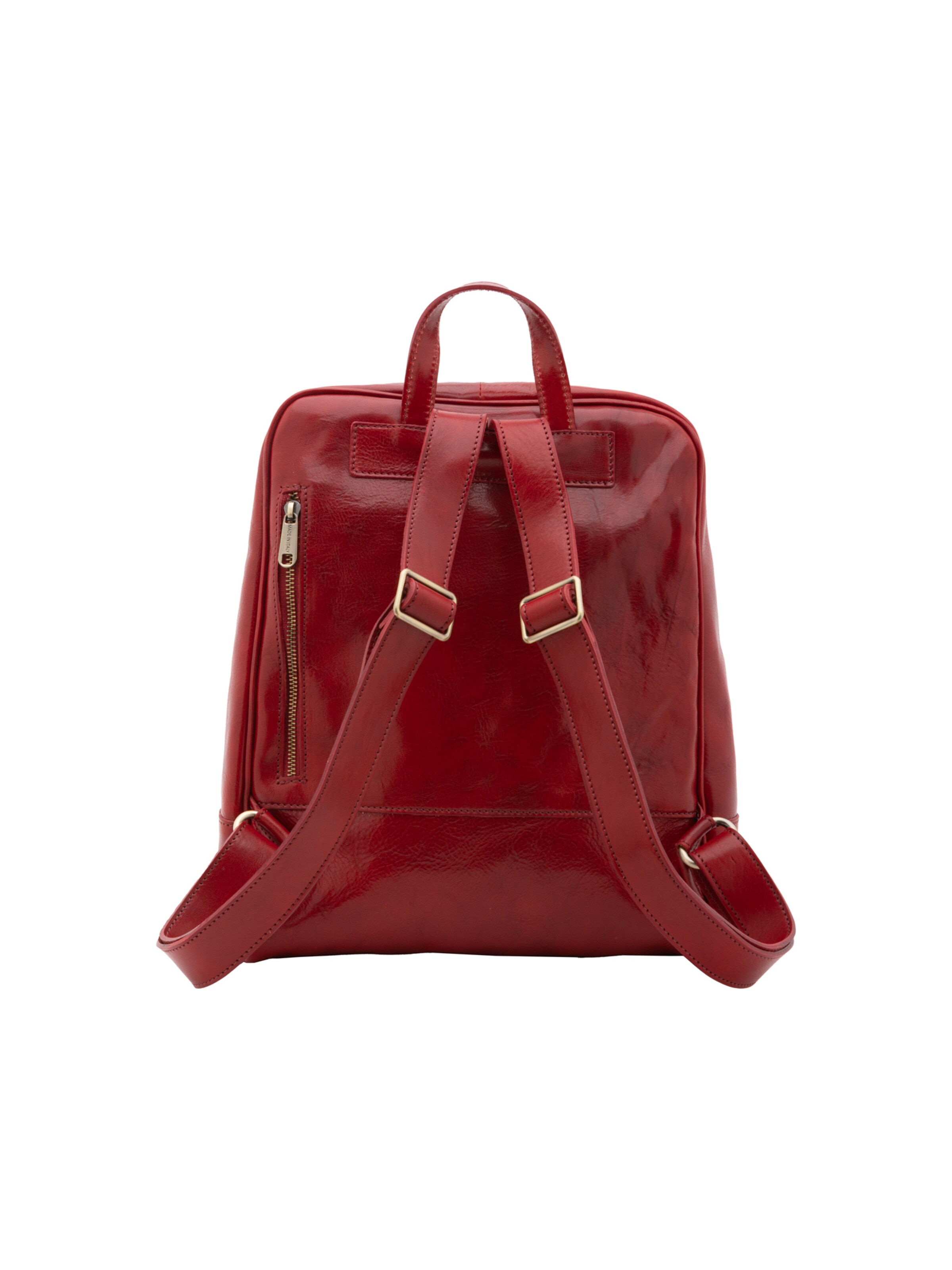 Borsa a spalla 'Zaino Silvanae Vera Pelle - Donna Chiusura Zip Tracolla Regolabile' di I Fratelli in rosso