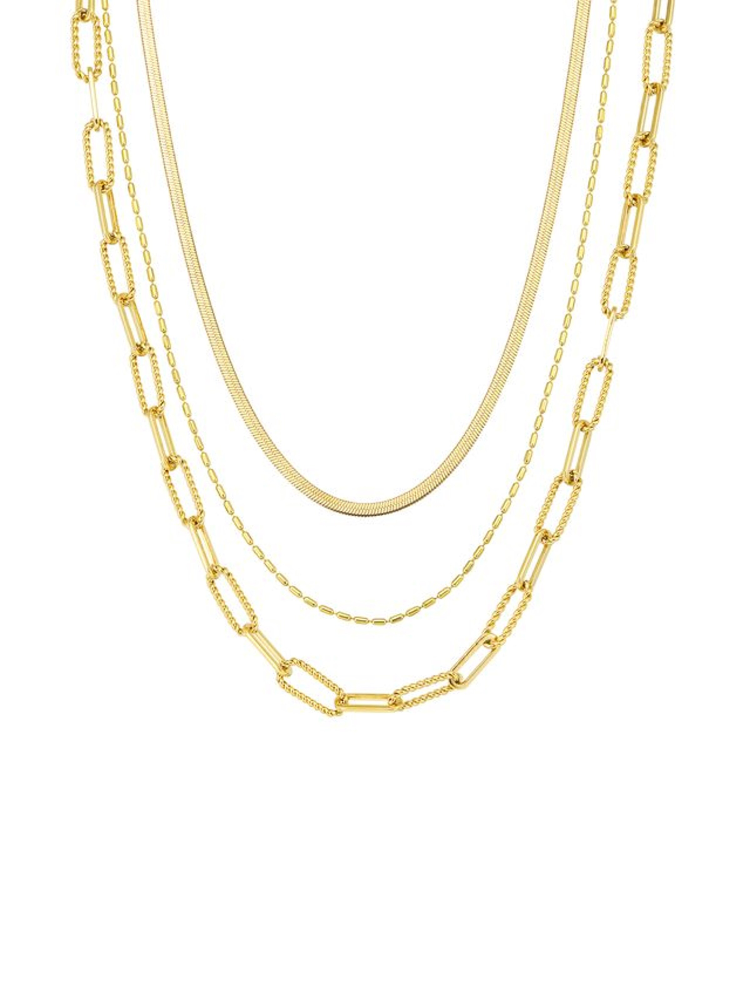 Hey Happiness - Cadena 'Timeless Triple' en oro