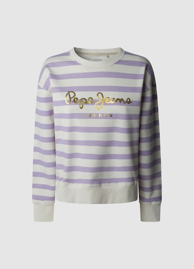 Pepe Jeans Sweatshirt 'ANNA' in de kleur Goud / Grijs / Lila, Productweergave