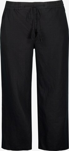 Ulla Popken Wide leg Pants in Black: front