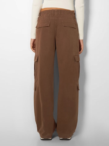 Bershka Loosefit Hose in Braun