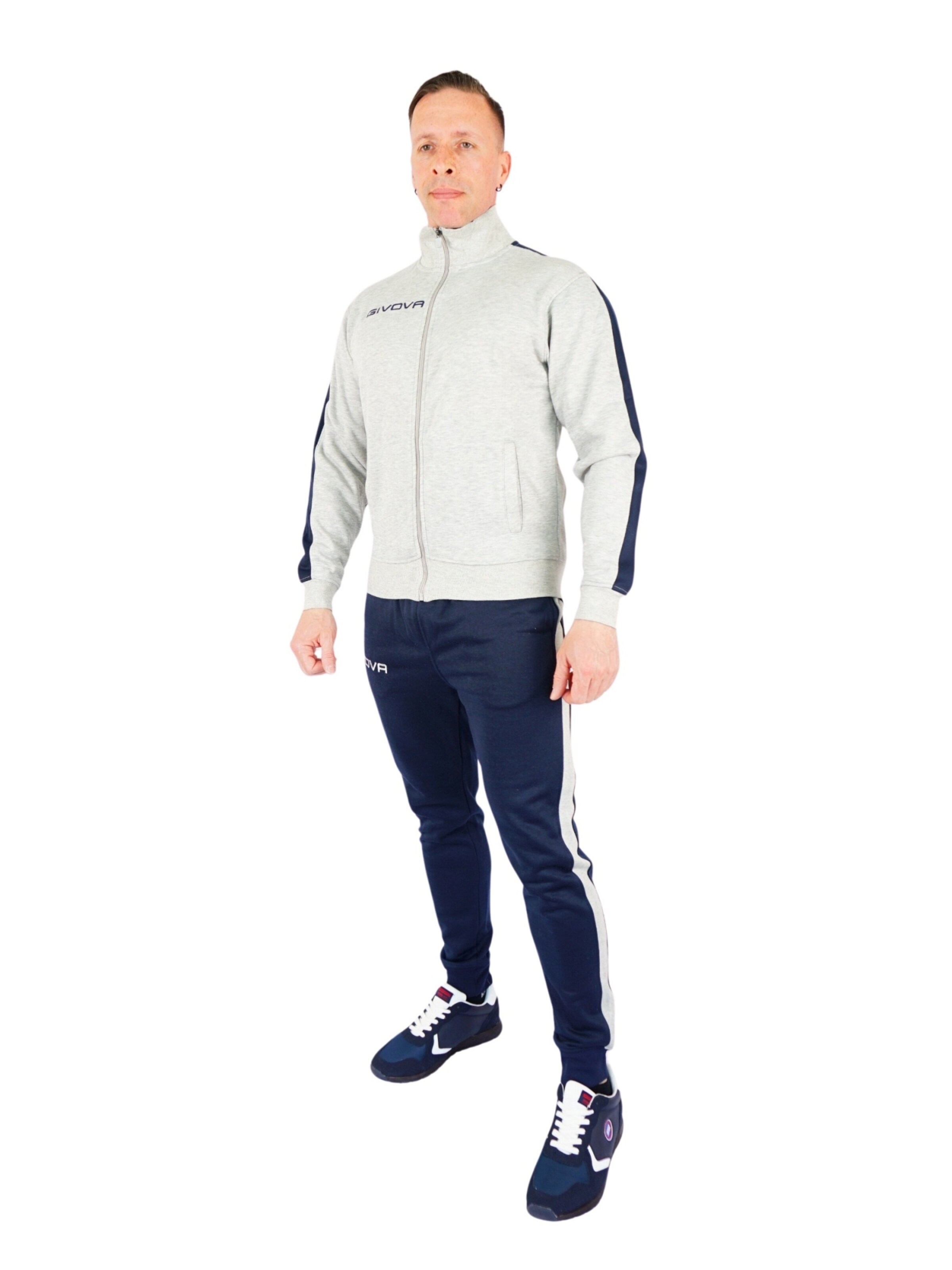 Givova Sweat suit in Grey: front