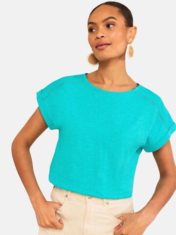 Maglietta di love & roses in blu: frontale