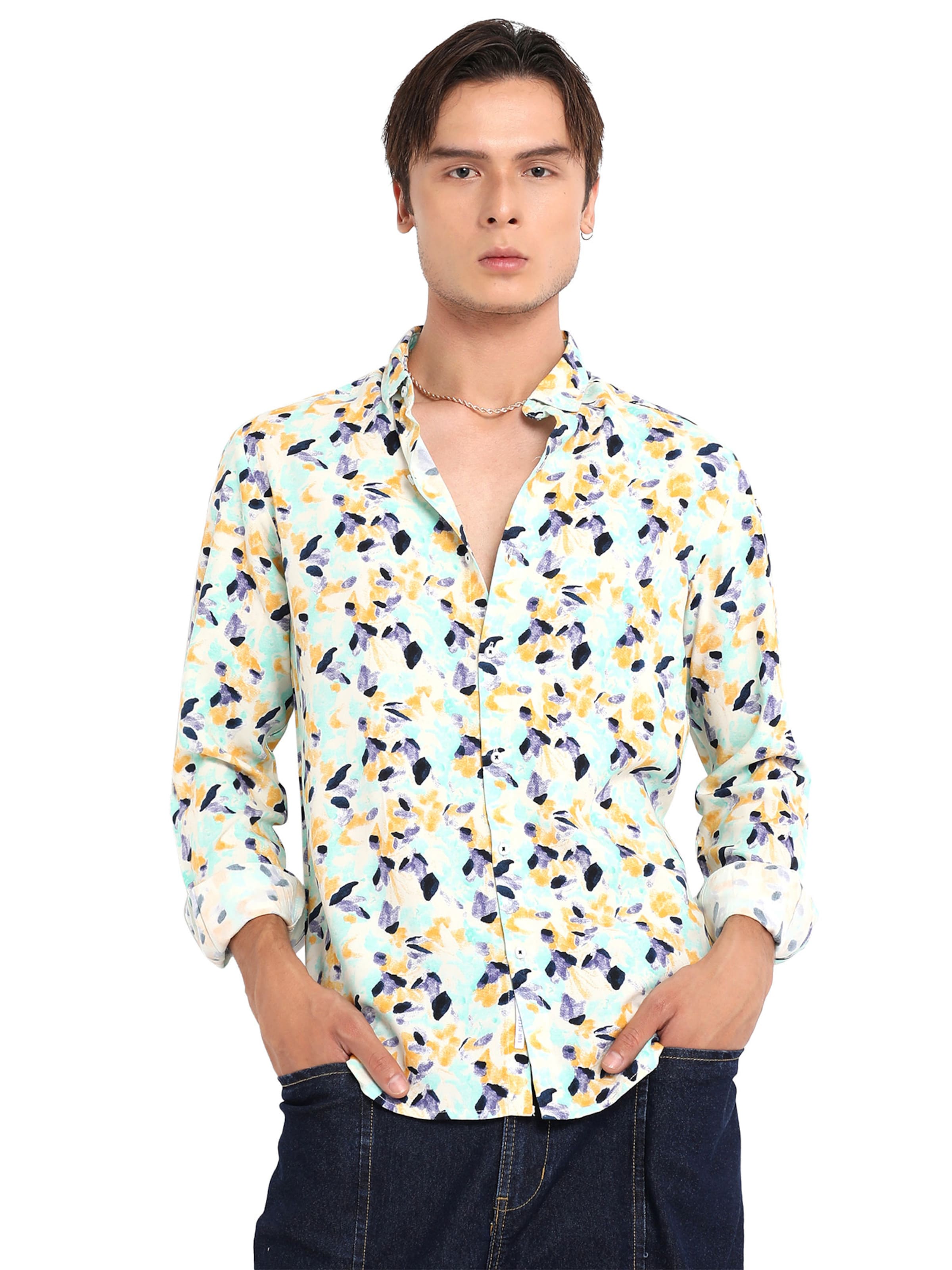 Campus Sutra Tavaline suurus Triiksärk 'Kendrick', värv roheline: eest vaates