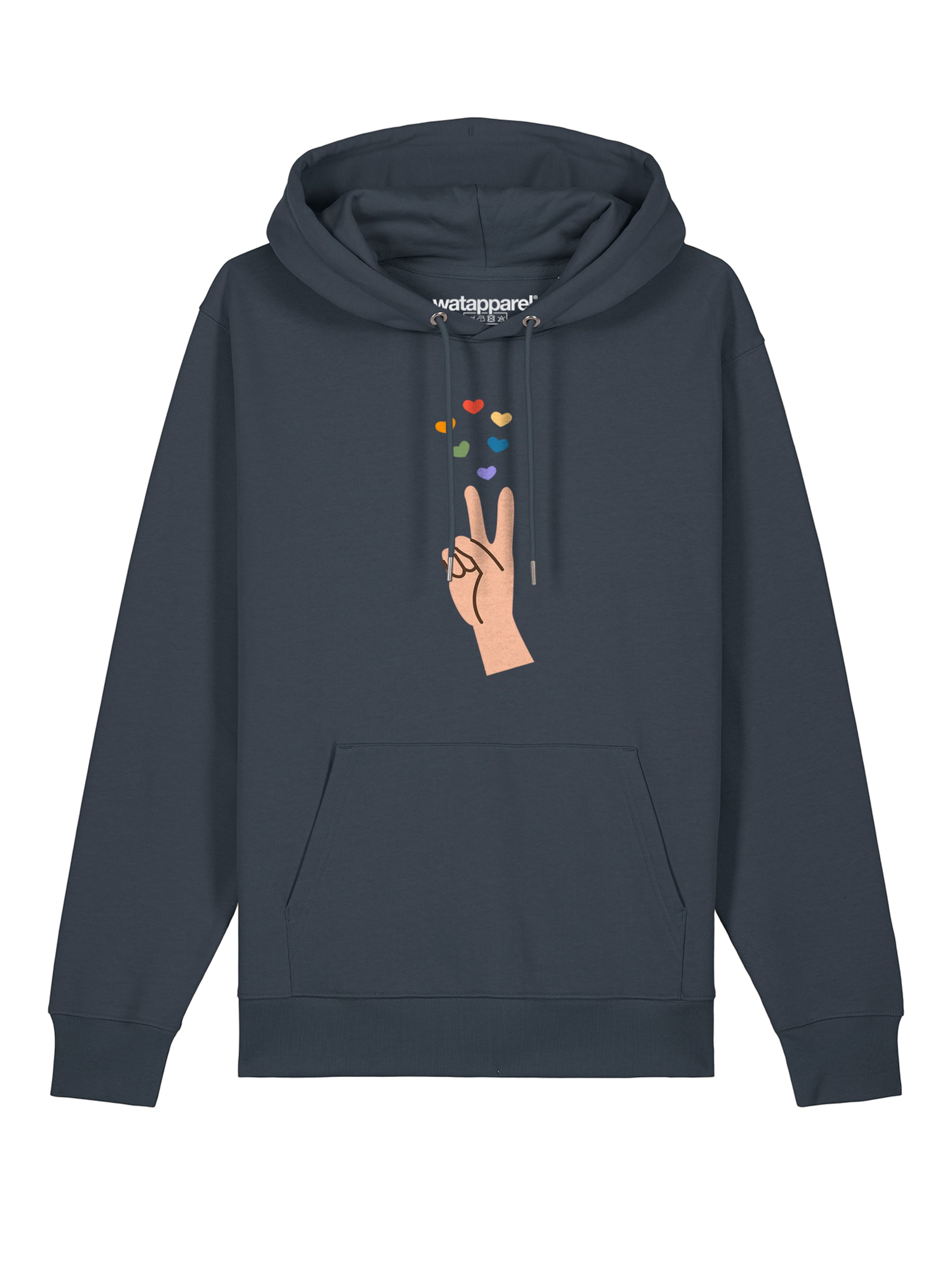 Sweat-shirt 'Spread Love' Watapparel en gris : devant