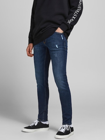 Skinny Jean 'Liam' JACK & JONES en bleu : devant