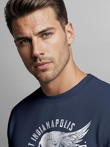 Neverless Sweatshirt 'Wing Skull' in Blue
