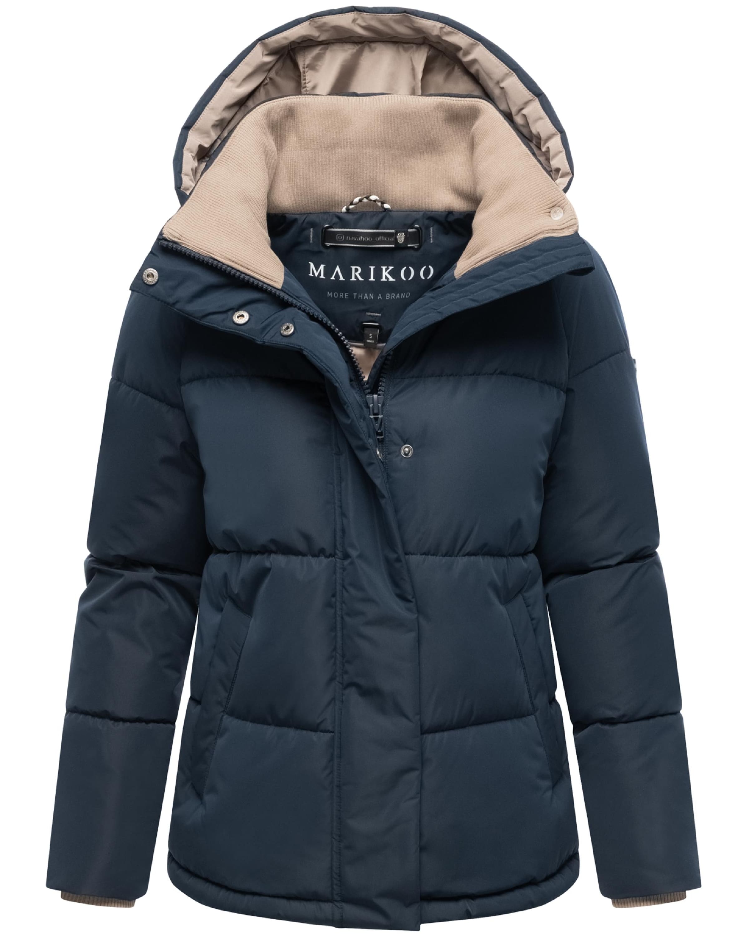 MARIKOO Zimska jakna 'Omariaa 16' | bež / temno modra barva, Prikaz izdelka