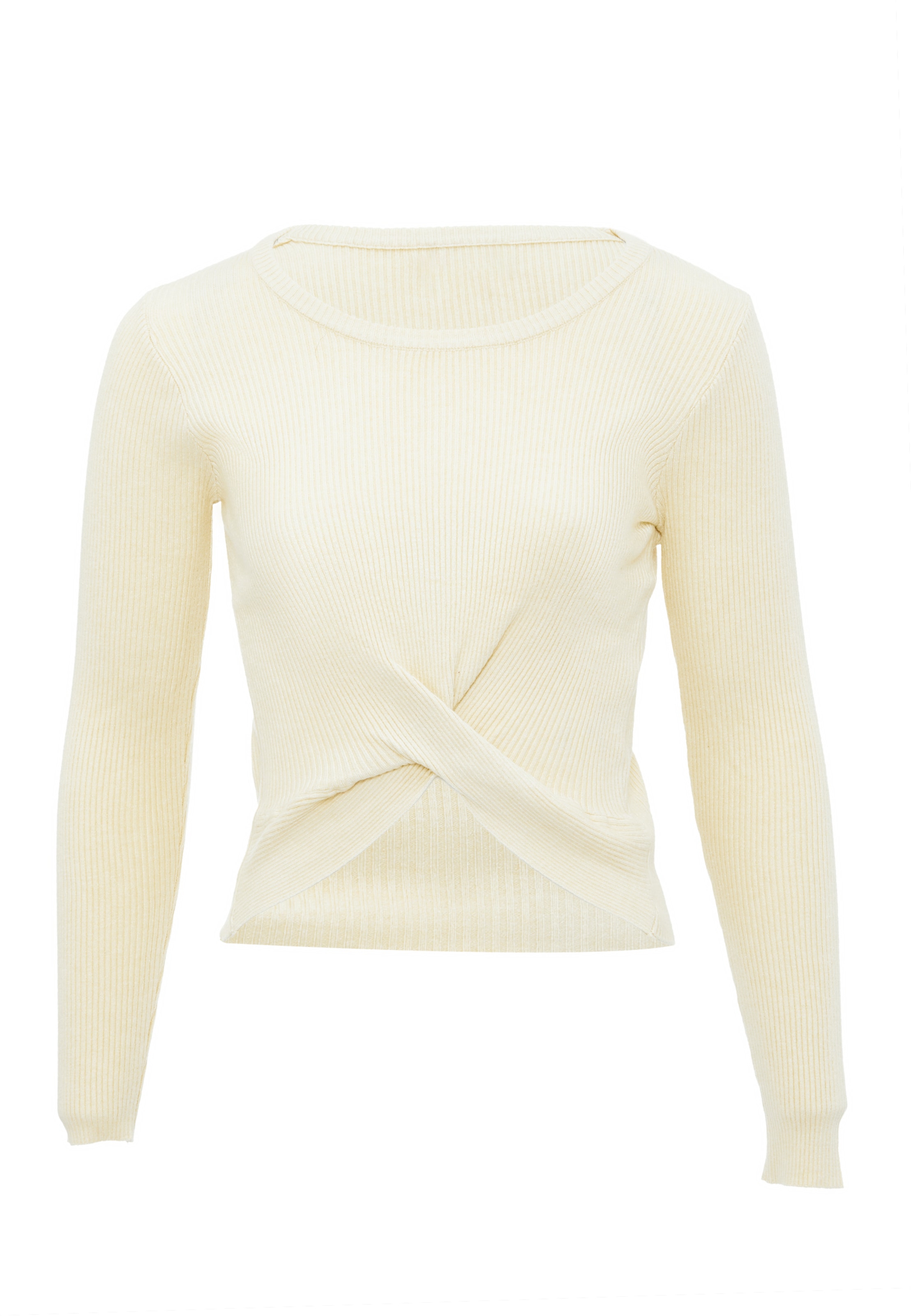 leo basics - Pullover em bege: frente