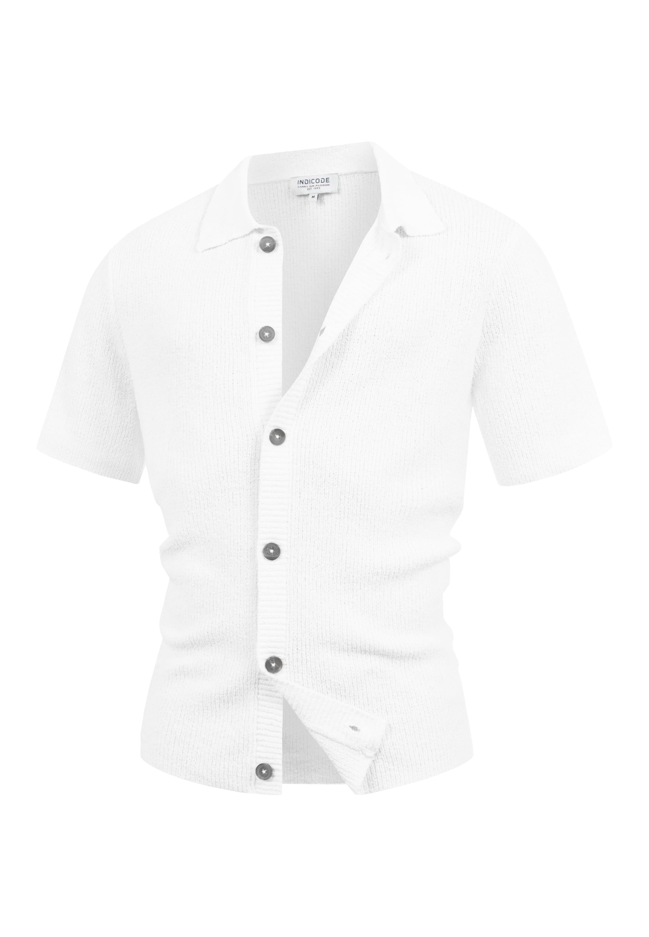INDICODE JEANS Knit cardigan 'Daxmark' in White: front