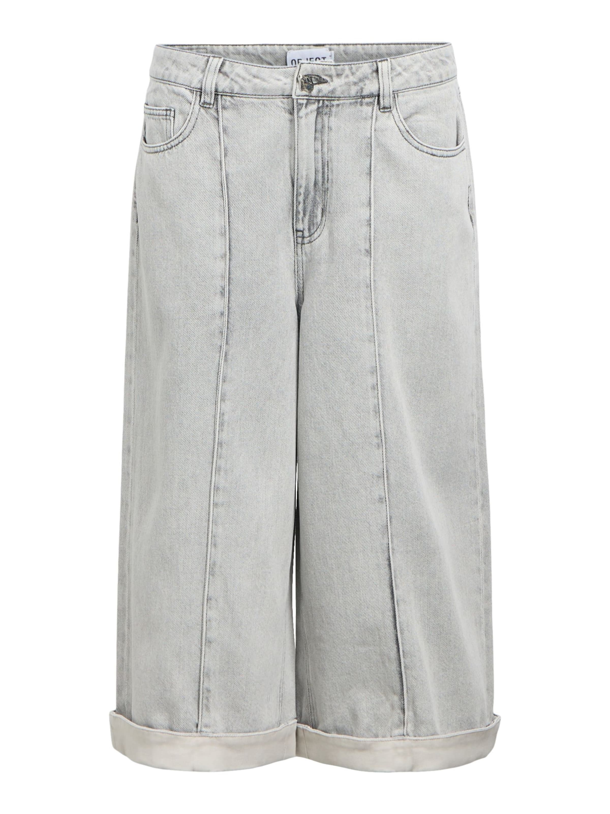Wide Leg Jean 'OBJGail' OBJECT en gris : devant