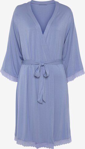 Robe de chambre 'Summer Lace' LASCANA en bleu : devant