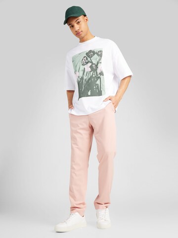 Coupe slim Pantalon à plis 'LIAM' SELECTED HOMME en rose