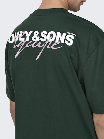 T-Shirt Only & Sons en vert