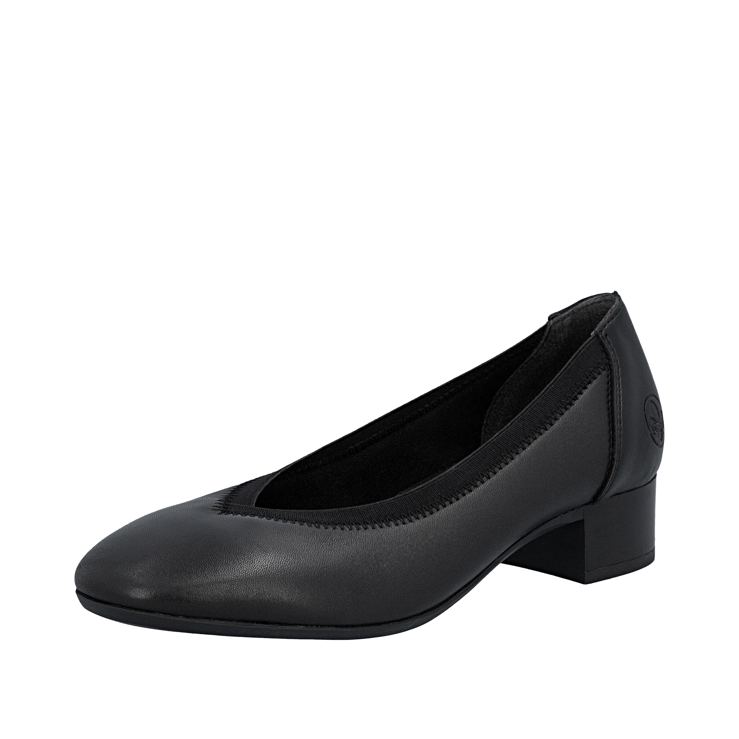 Rieker Ballerina in Schwarz: Vorderseite