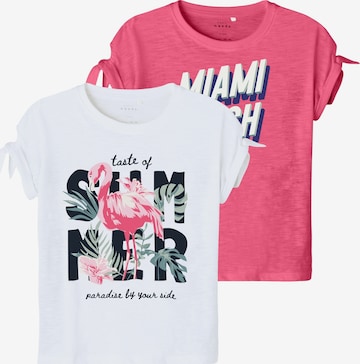 NAME IT - Camiseta 'VEET' en rosa: frente