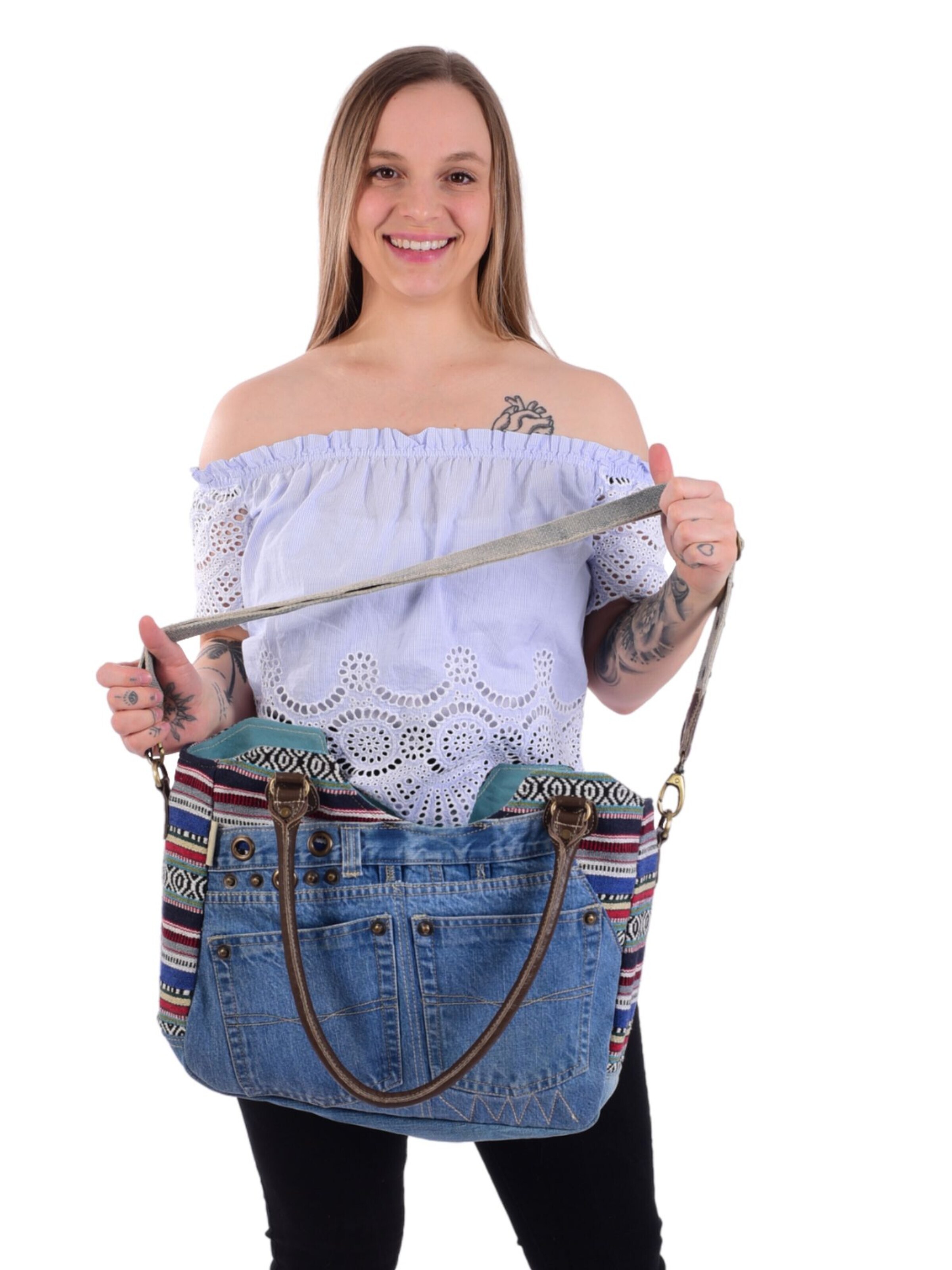 Sunsa Handtasche 'Sunsa'‌‌‌‌‌‌ in Blau: Vorderseite