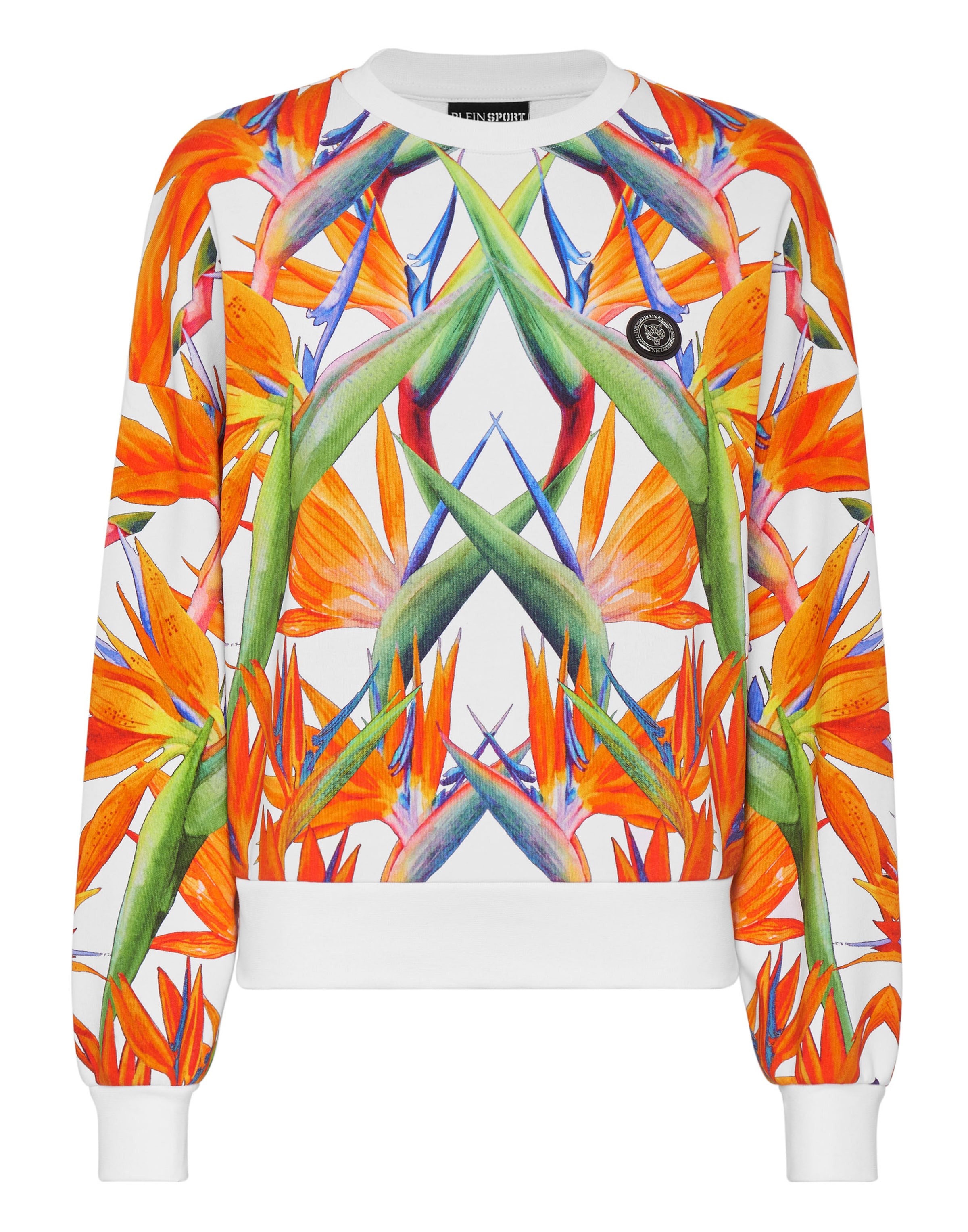 Plein Sport Sweatshirt in de kleur Groen / Oranje / Zwart / Wit, Productweergave