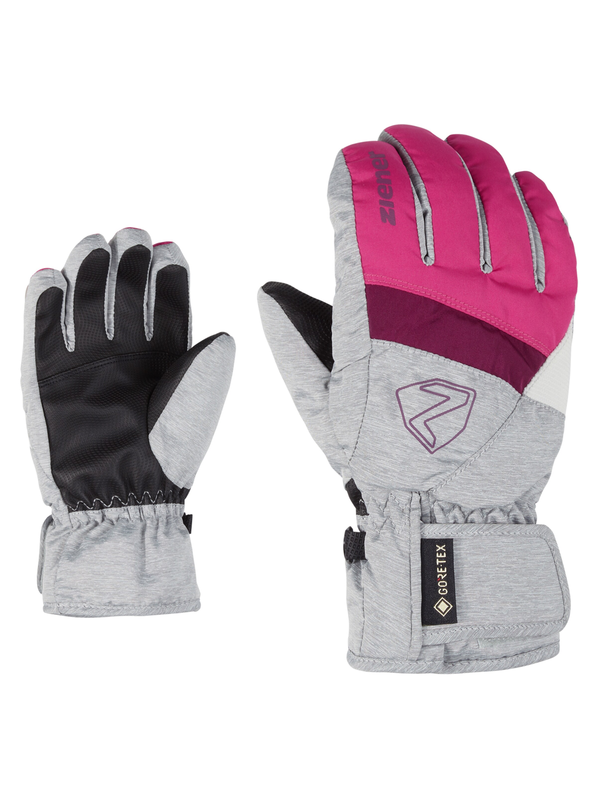 ZIENER Athletic Gloves 'Leif' in Grey: front
