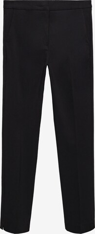 Regular Pantalon à plis 'COLA' MANGO en noir : devant