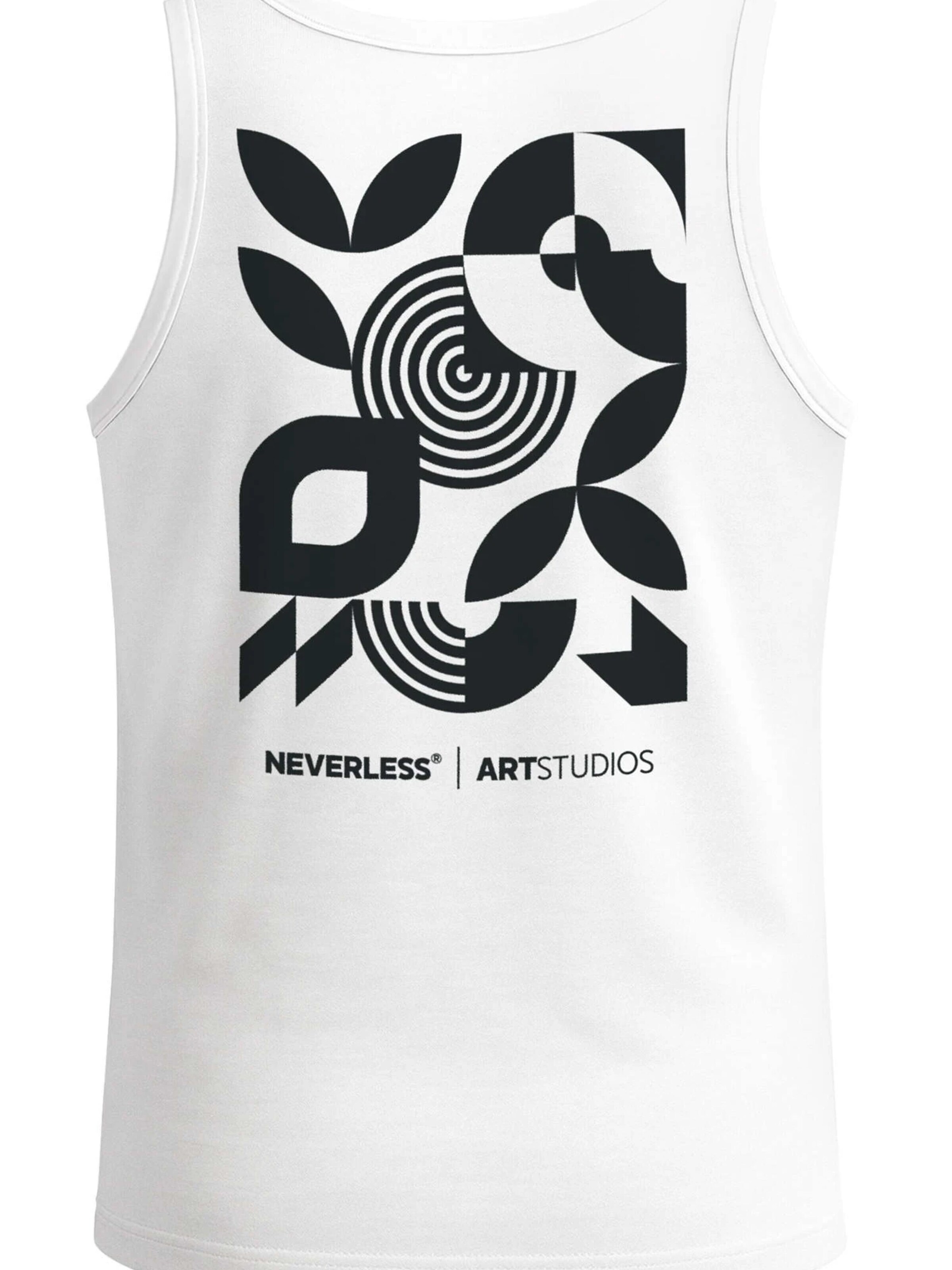 Neverless Shirt 'Modern Art' in White: front
