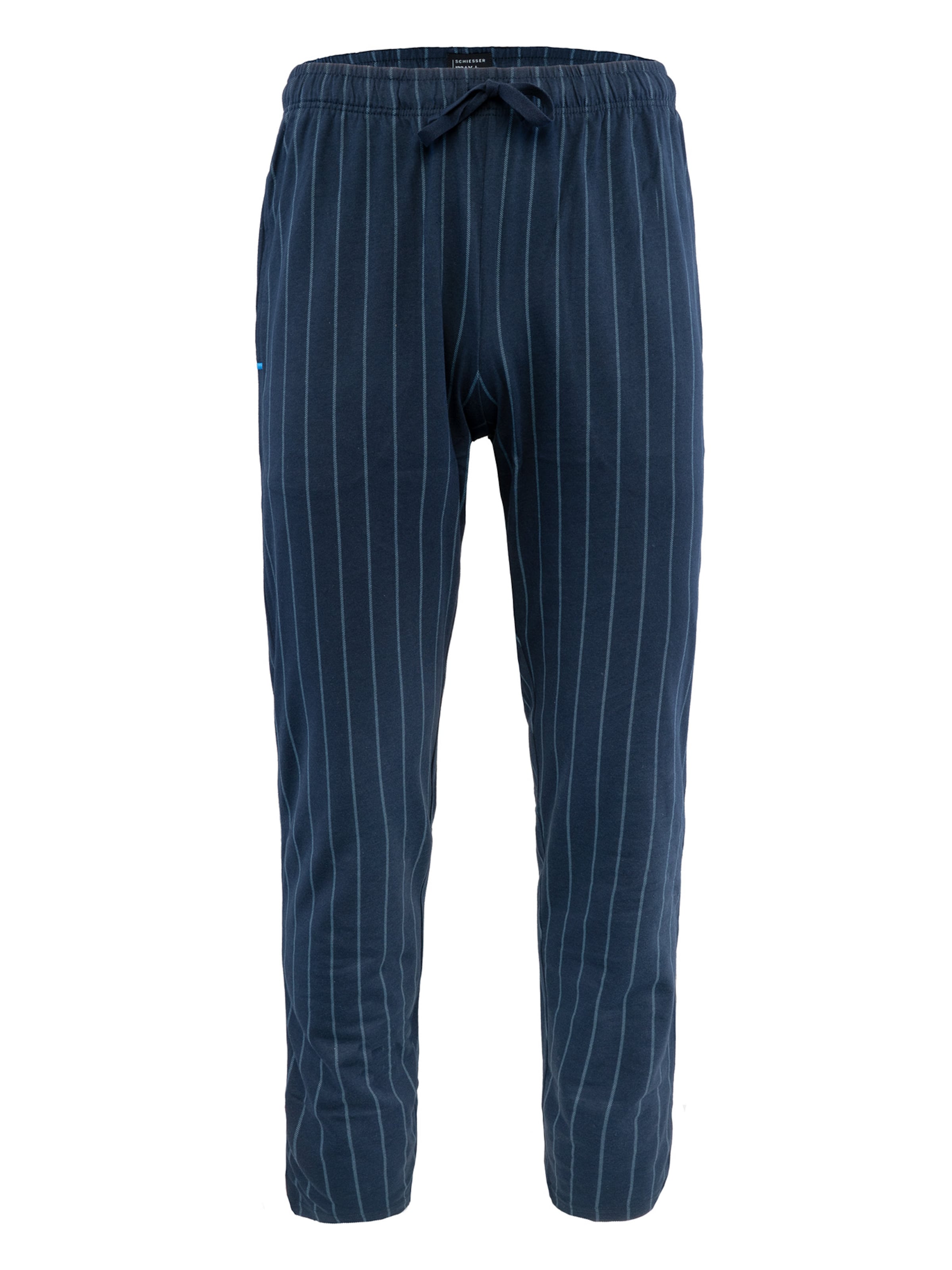 SCHIESSER Pyjamahose 'Mix + Relax' in Blau: Vorderseite