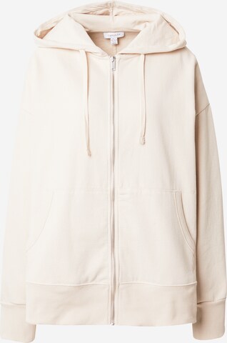 TOPSHOP Zip-Up Hoodie in White: front