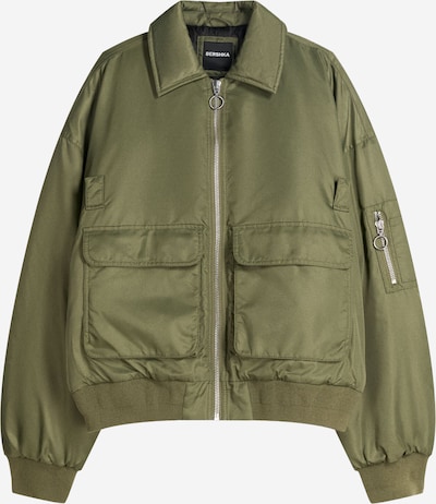 Bershka Veste mi-saison en kaki, Vue avec produit