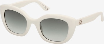 Lunettes de soleil GUESS en blanc : devant