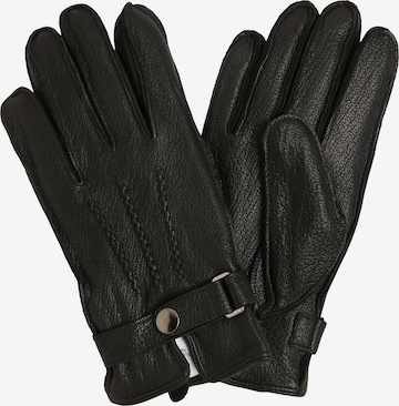 Andrew James Full Finger Gloves in Black: front