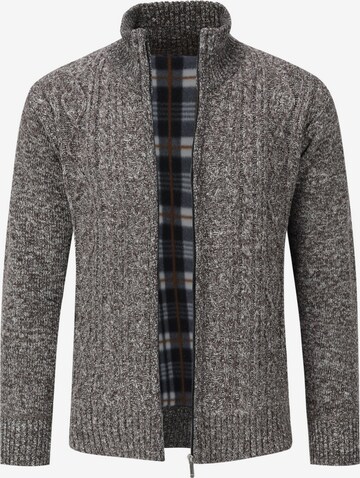 Youthup Knit Cardigan in Brown: front