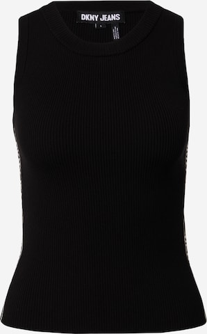 DKNY Knitted Top in Black: front