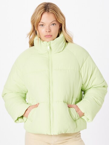 Monki Winter Jacket in Green: front