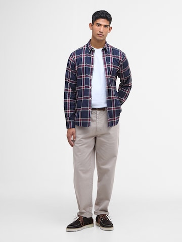 Barbour - Regular Fit Camisa 'Crossfell' em azul