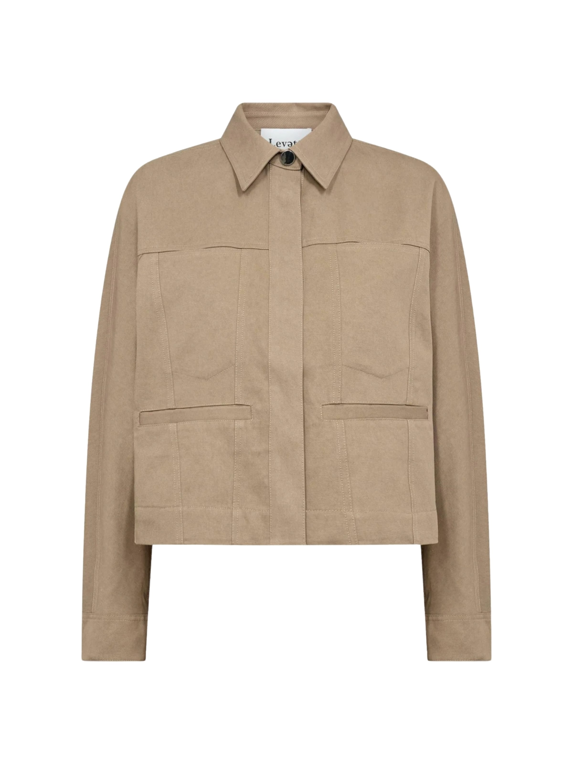 Levete Room Between-Season Jacket 'Kesa' in Beige: front