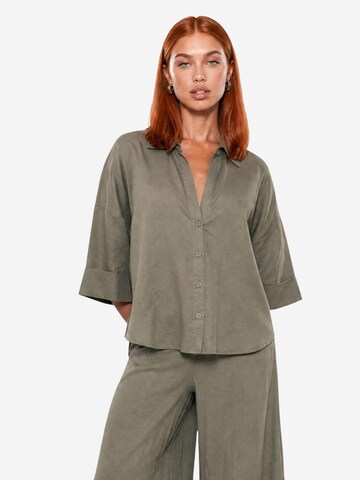T-shirt 'Camicia Lino Maniche Ampie 17501' I AM en vert