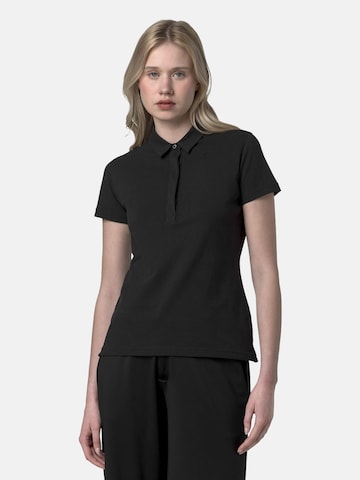 K-Way T-shirt 'K-WAY AMDEA PIQUE SLIM T-Shirt e Polo' i svart: framsida