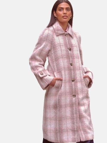 love & roses Between-Seasons Coat in Pink: front
