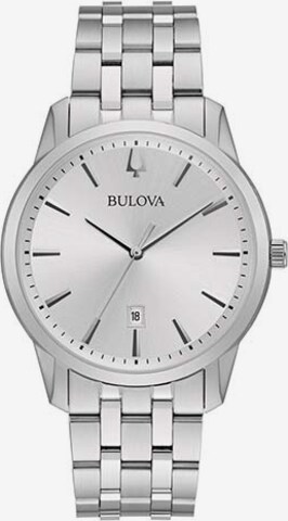 Bulova Analog Watch in Silver: front