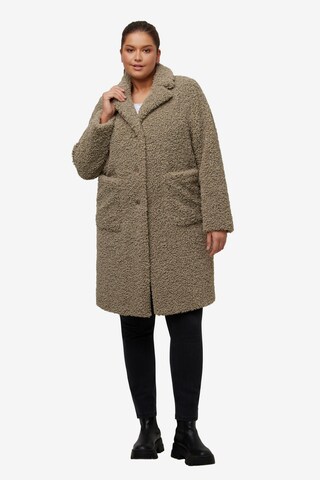 Ulla Popken Between-Seasons Coat in Beige: front