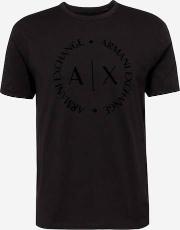 Tricou de la ARMANI EXCHANGE pe negru: față