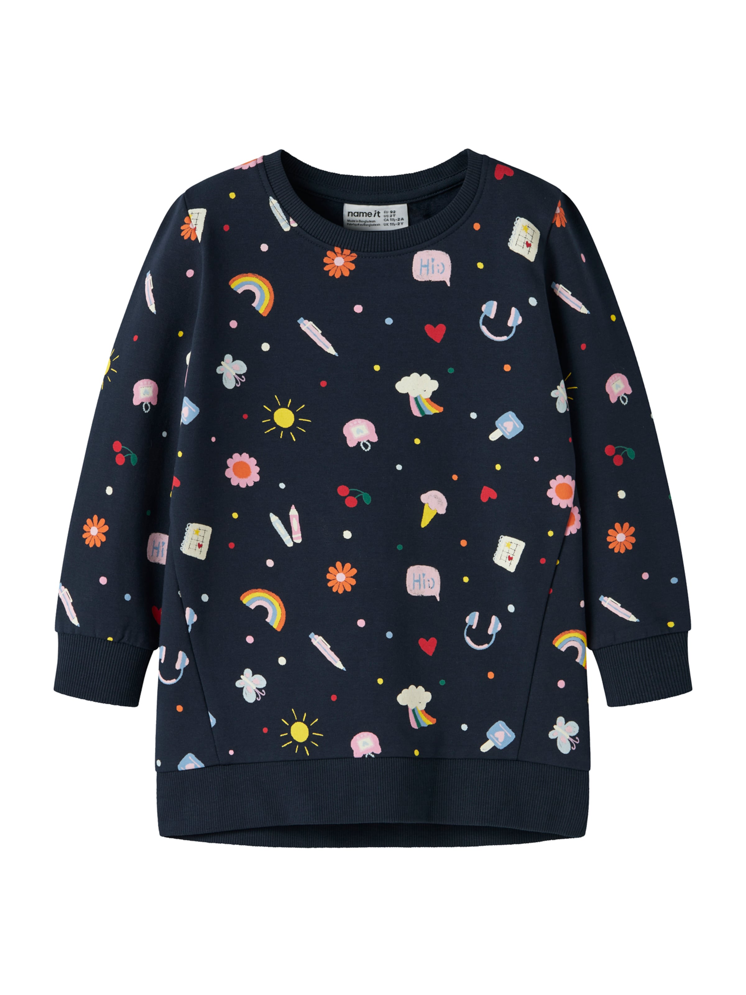 NAME IT Sweatshirt 'NMFLAUGE' in Blauw: voorkant