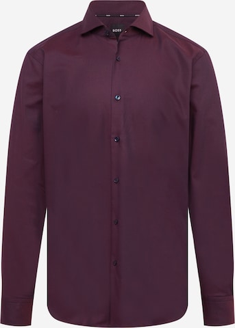 BOSS Black Button Up Shirt 'JOE' in Purple: front