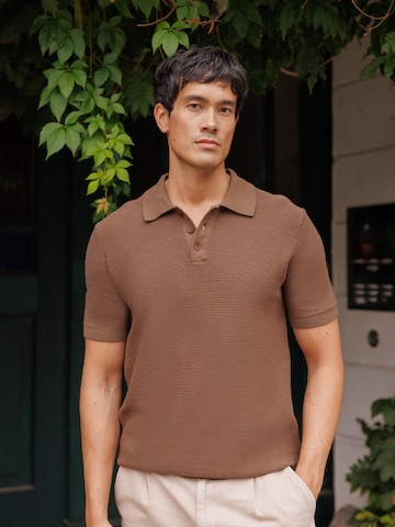 DAN FOX APPAREL Shirt 'Tristan' in Brown