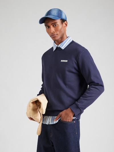 NAPAPIJRI Sweat-shirt 'B-GUIDE' en bleu / marine / bleu clair / blanc cassé, Vue avec produit