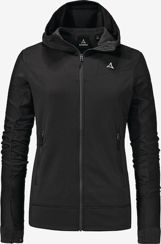 Schöffel Athletic fleece jacket 'Blaueis' in Black: front