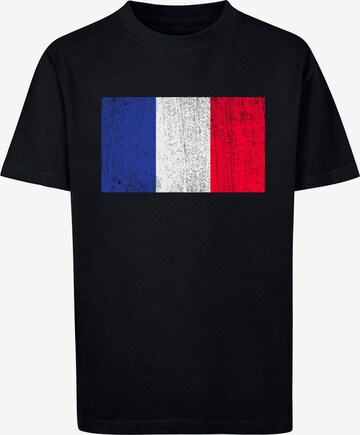 F4NT4STIC Shirt 'Frankreich Flagge' in Black: front