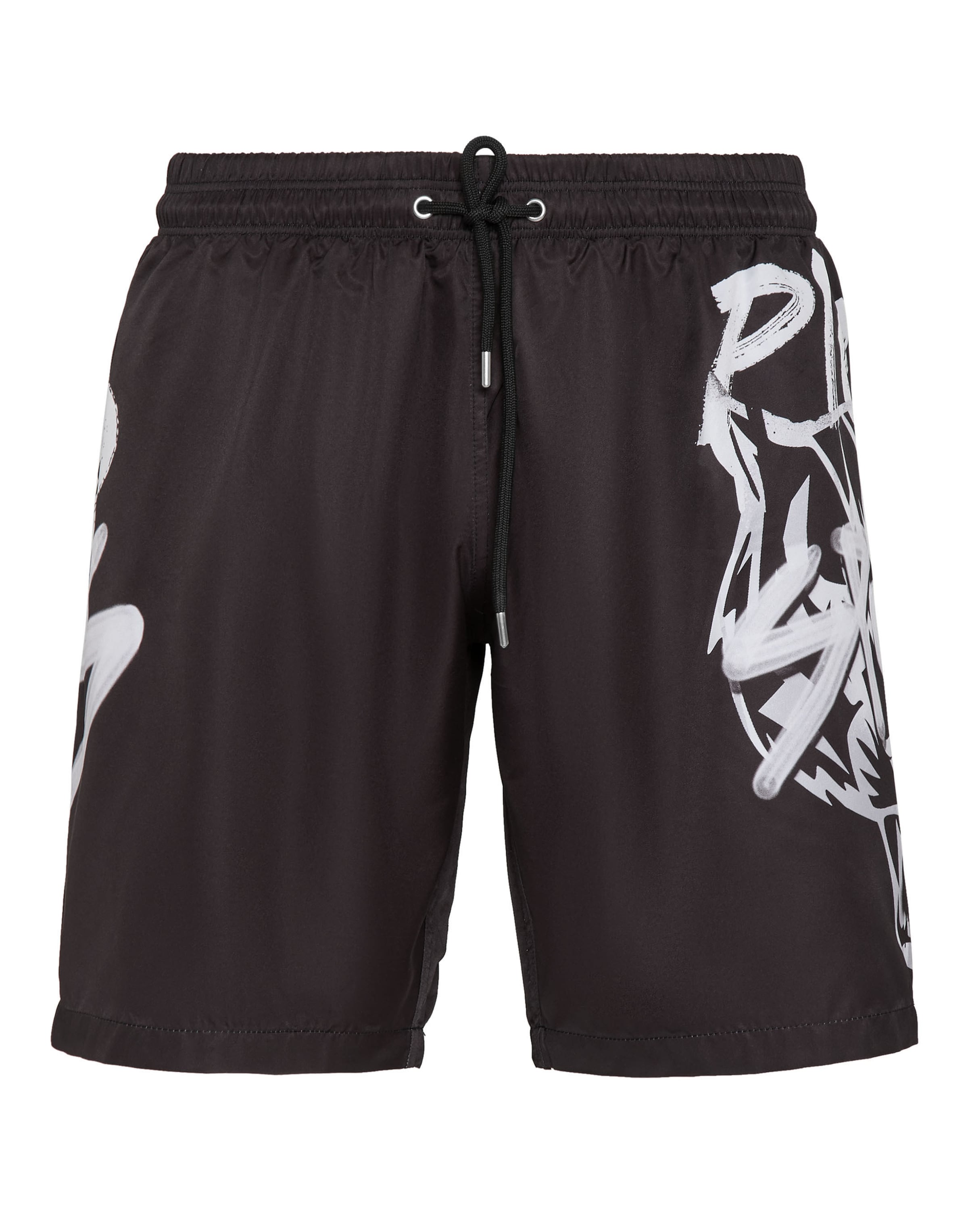 Plein Sport Zwemshorts 'Tiger' in Zwart: voorkant