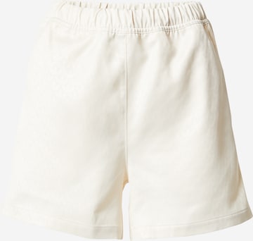 Regular Pantalon 'Trefoil Monogram Satin' ADIDAS ORIGINALS en blanc : devant