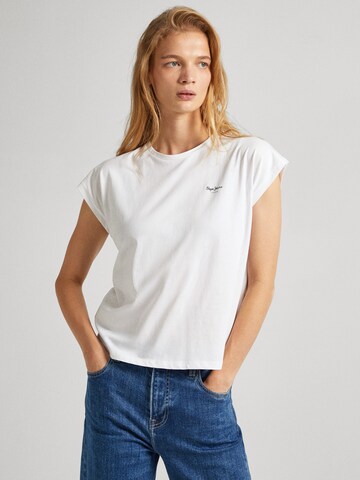 Pepe Jeans T-shirt 'LORY' i vit: framsida